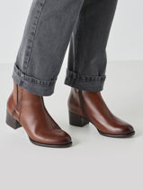 Bottines  Talon En Cuir Tamaris Marron accessoires 45-vue-porte