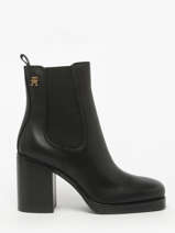 Bottines � Talon En Cuir Tommy hilfiger Noir women 8844BDS