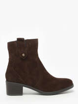 Bottines  Talon En Cuir Tt. bagatt Marron women 14006100