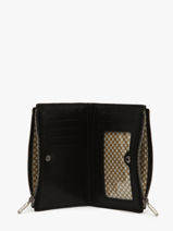 Portefeuille Cuir Mila louise Noir vintage 3576E-vue-porte