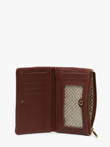 Portefeuille Cuir Mila louise Marron vintage 3760C-vue-porte