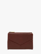 Portefeuille Cuir Mila louise Marron vintage 3760C