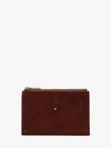 Portefeuille Cuir Mila louise Marron vintage 3576V