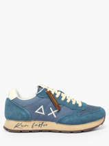 Sneakers En Cuir Sun68 Bleu men Z4510580