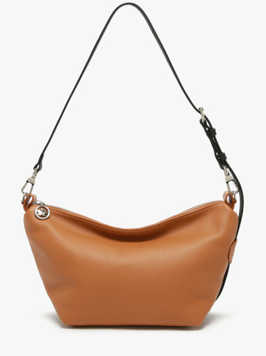 Longchamp Besace longchamp cuir Sac port travers Marron