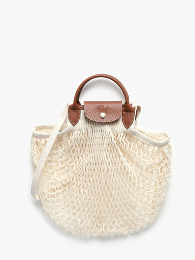 Longchamp Le pliage filet Besace Beige