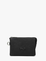 Porte-monnaie 2 Compartiments Cuir Nathan baume Noir original n 302N