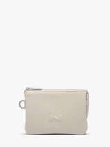 Porte-monnaie 2 Compartiments Cuir Nathan baume Beige original n 302N