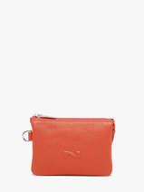 Porte-monnaie 2 Compartiments Cuir Nathan baume Orange original n 302N