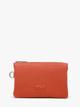 Trousse 2 Compartiments Cuir Nathan baume Orange original n 283N