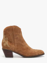 Bottines  Talon En Cuir Mam'zelle Marron women CSGGF41
