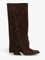 Bottes  Talon En Cuir The icona Marron women TX565