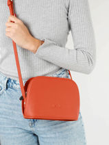 Sac Bandouli�re Lilou Cuir Nathan baume Orange egee 2-vue-porte