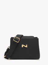 Sac Bandoulire Poppy Cuir Nathan baume Noir eden 2