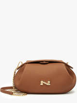 Cross Body Tas Nymphea Leder Nathan baume Bruin nymphea 2