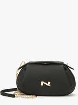 Sac Bandouli�re Nymphea Cuir Nathan baume Noir nymphea 2