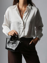 Longchamp Le roseau rock Sac port travers Noir-vue-porte