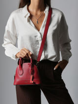 Sac Bandoulire Belleville Cuir Lancel Rouge belleville A13735-vue-porte