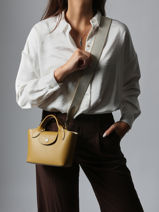 Longchamp Epure timeless Sac port travers Jaune-vue-porte