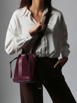 Sac Seau S Elles Cuir Lancel Violet elles A13359-vue-porte
