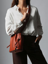 Sac Bandoulire Elles Cuir Lancel Rouge elles A13979-vue-porte