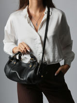 Sac Bandoulire Icone Cuir Gerard darel Noir icone DCS73410-vue-porte