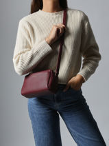 Sac Bandouli�re Grained Miniprix Rouge grained KJ62069-vue-porte