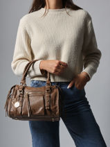 Sac  Main Bride Lulu castagnette Marron bride ZAYANA-vue-porte