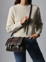 Sac Bandouli�re Bride Lulu castagnette Marron bride ZAYANN-vue-porte