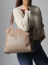 Sac Port� �paule Soft Lulu castagnette Beige soft ZACARI-vue-porte