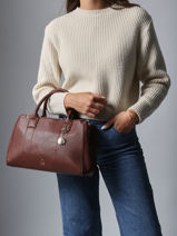 Sac  Main Soft Lulu castagnette Marron soft YAEL-vue-porte
