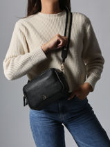 Sac Bandoulire Soft Lulu castagnette Noir soft YAHIA-vue-porte