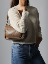 Sac Port� �paule Pocket Lulu castagnette Marron pocket ZAHYNA-vue-porte