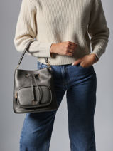 Sac Bandoulire Pocket Lulu castagnette Argent pocket ZAID-vue-porte