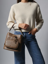 Sac Bandoulire Pocket Lulu castagnette Marron pocket ZAID-vue-porte