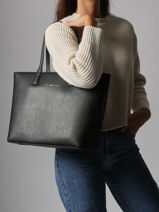 Sac Port� �paule Th Logotape Polyurethane Tommy hilfiger Bleu th logotape AW17449-vue-porte