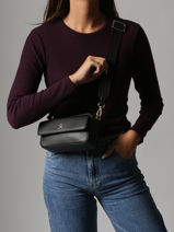 Sac Bandoulire Th Distinct Polyurethane Tommy hilfiger Noir th distinct AW17455-vue-porte