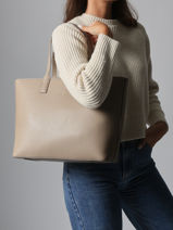 Sac Port paule Th Logotape Polyurethane Tommy hilfiger Marron th logotape AW17449-vue-porte