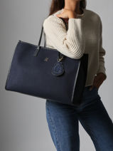 Schoudertas Th City Tommy hilfiger Blauw th city AW18215-vue-porte