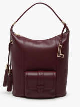 Sac Port� �paule Premier Flirt Cuir Lancel Violet premier flirt A13789