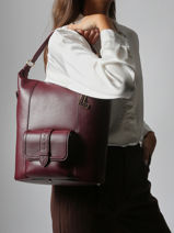 Schoudertas Premier Flirt Leder Lancel Violet premier flirt A13789-vue-porte