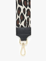 Schouderriem Milano Zwart caviar - CA25LGOB-vue-porte