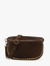 Sac Banane Cuir Milano Marron velvet VE24112