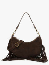 Sac Port� �paule Velvet Milano Marron velvet VE25064