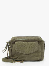 Cross Body Tas Naina Leder Pieces Groen naina 17063358