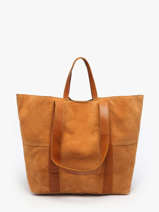 Sac Port paule Jasmin Cuir Pieces Marron jasmin 17160092