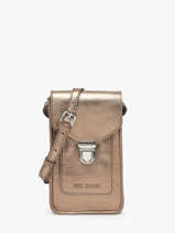 Telefoontas Leder Paul marius Goud vintage TELEPHON