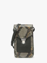 Sac Bandoulire Python Cuir Paul marius Noir python TELEPPYT
