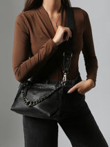Sac Bandoulire Vintage Cuir Mila louise Noir vintage 3864E-vue-porte