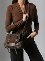 Sac Bandoulire Vintage Cuir Mila louise Marron vintage 3677XV-vue-porte